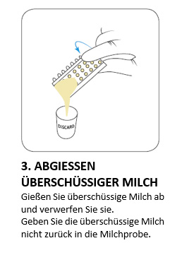 3. ABGIESSEN ÜBERSCHÜSSIGER MILCH 3. ABGIESSEN ÜBERSCHÜSSIGER MILCH